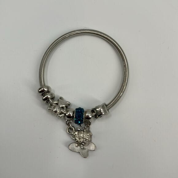 Silver stretchy charm bracelet - Picture 3 of 4